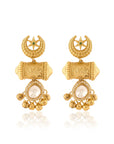 Kundan Polki Gold Ghoongroo Dangler Earrings