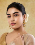 Kundan Polki Gold Ghoongroo Dangler Earrings