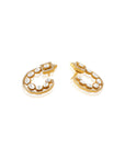 Kundan Gold Circular Earrings