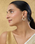 Kundan Gold Circular Earrings