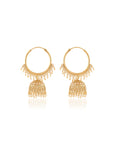 Arvayaa Temple Hoop Jhumka Earrings