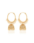 Arvayaa Temple Hoop Jhumka Earrings