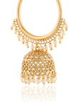 Arvayaa Temple Hoop Jhumka Earrings