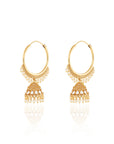 Meirna Temple Hoop Jhumka Earrings