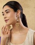 Alviniya Kundan Polki Dangler Earrings