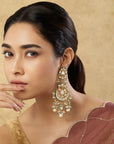 Rishaya Kundan Polki Dangler Earrings