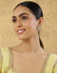 Chaukor Kundan Gold Statement Stud Earrings