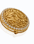 Temple Coin Gold Stud Earrings