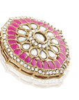 Kundan Ruby Statement Stud Earrings