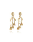 Kundan Statement Gold Dangler Earrings
