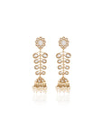Bageecha Kundan Gold Jhumki Danglers