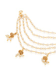 Pearl Temple Jhumki Gold Ear Chains