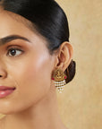 Laxmi Temple Gold Stud Earrings