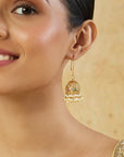 Pearl Temple Gold Jhumkas