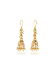 Temple Pearl Gold Jhumkas