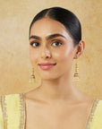 Temple Pearl Gold Jhumkas