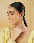 Lotus Temple Gold Long Jhumkas