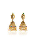 Gold Temple Statement Jhumkas