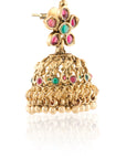 Floral Temple Gold Jhumkas