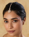 Small Kundan Gold Maangtikka