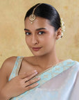 Kundan Polki Half Moon Gold Maang Tikka