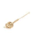 Kundan Polki Half Moon Gold Maang Tikka