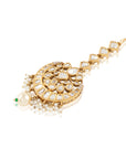 Kundan Polki Half Moon Gold Maang Tikka