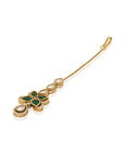 Emerald Kundan Gold Maang Tikka