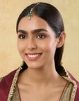 Emerald Kundan Gold Maang Tikka
