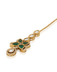 Emerald Kundan Gold Maang Tikka