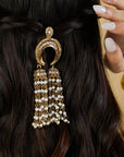 Chanda Gold Pearl Kundan Hair Brooch