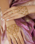 Gold Kundan Haath Phools