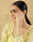 Classic Zircon Silver Haath Phool