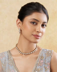 Kundan Polki Phool Necklace Set