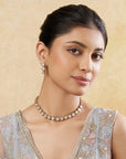 Gold Kundan Polki Phool Necklace Set