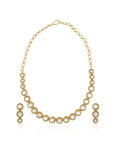 Gold Kundan Polki Phool Necklace Set