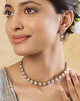 Gold Kundan Polki Phool Necklace Set