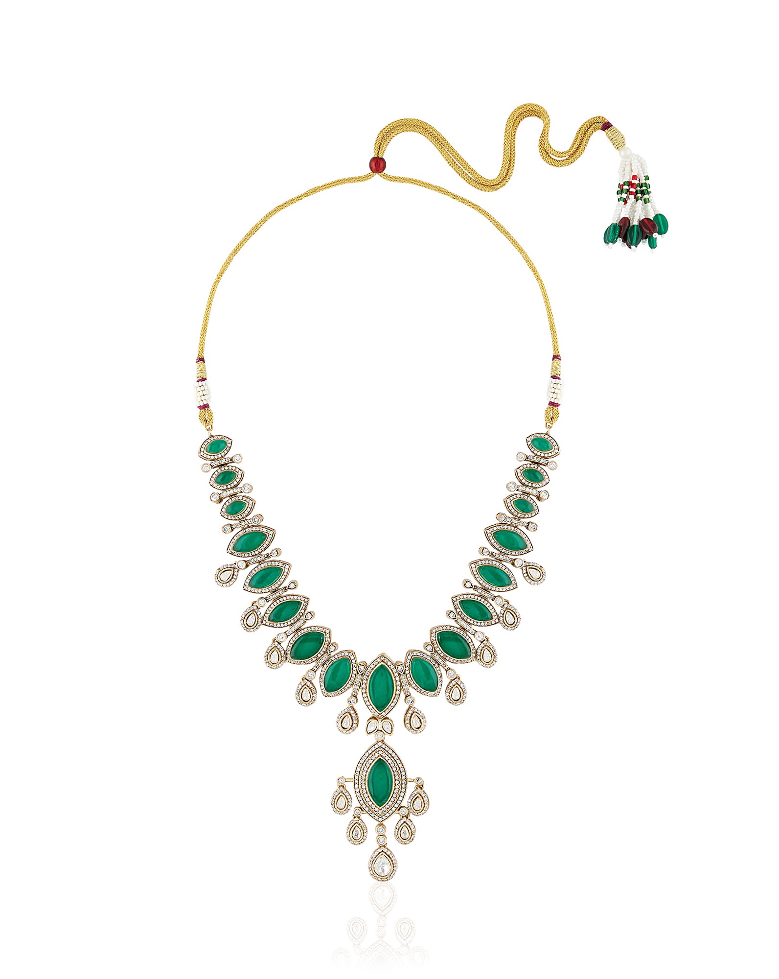 Green Kundan Statement Necklace Set
