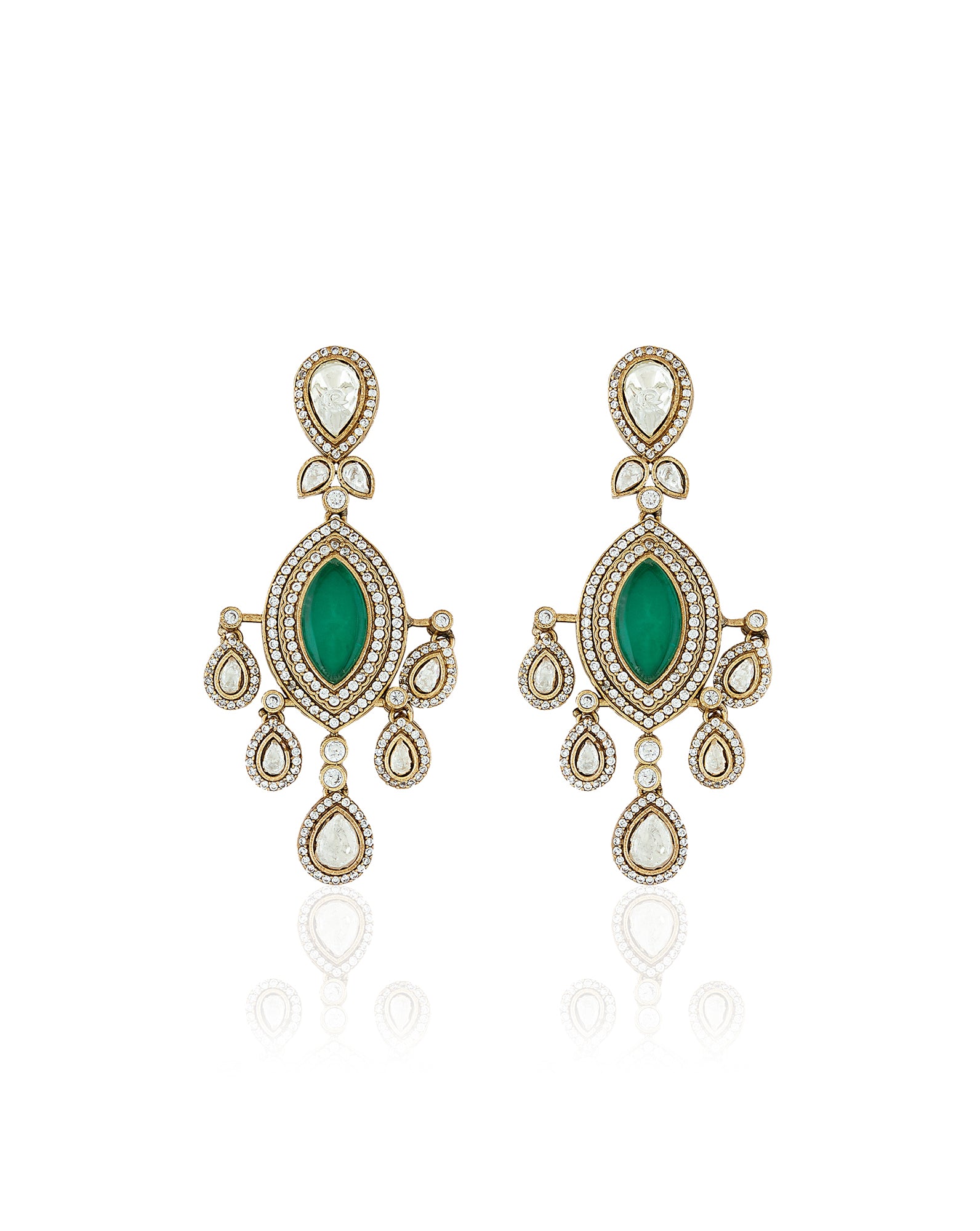 Green Kundan Statement Necklace Set