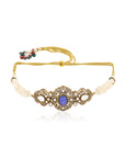 Pearl Sapphire Kundan Necklace Set