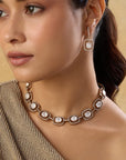 Antique Kundan Short Necklace Set