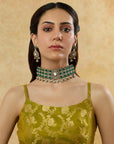 Panna Kundan Three-Line Choker Set