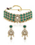 Panna Kundan Three-Line Choker Set
