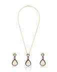 Neelam Kundan Pendant Necklace Set