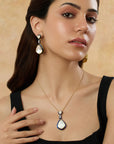Neelam Kundan Pendant Necklace Set