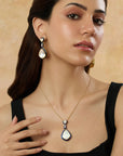 Kundan Enamel Gold Pendant Necklace Set