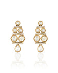 Gold Kundan Polki Layered Necklace Set