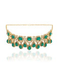 Green Kundan Polki Necklace Set