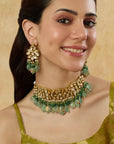 Panna Kundan Choker Necklace Set