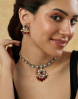 Manik Kundan Short Necklace Set